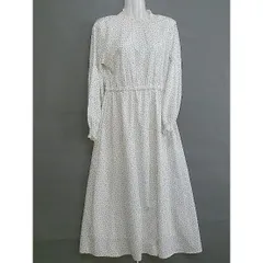 ◇ ParAvion + Petit Standard パラビオン ドット 水玉 長袖 ロング ワンピース サイズM ホワイト レディース  【中古】 【1205040000044】