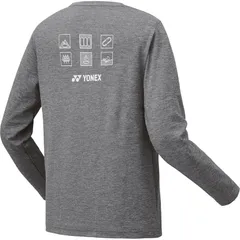 YONEX(ヨネックス) ユニロングスリーブTシャツ テニス 長袖Ｔシャツ (16720-010)、(010)グレー