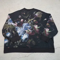 LAD MUSICIAN ラッドミュージシャン LOOP BACK CLOTH INKJET FLOWER OIL PAINTING CREW スウェット トレーナー 2219-611 黒 1230P★4