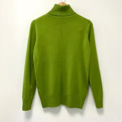 ブラックアップ オリーブ グリーン タートルネック ニット