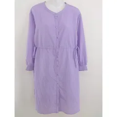 ◇ chocol raffine robe ショコラ フィネ ローブ スタンドカラー 長袖 膝丈 ワンピース サイズF パープル レディース  【中古】 【1205110000547】