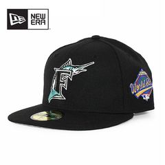 [신품/US 수입] NEW ERA / 뉴에라 59FIFTY 플로리다 마린스 MLB 1997 WORLD SERIES GAME FITTED CAP BLACK NEW ERA FLORIDA MARLINS