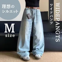 バギーデニムパンツ M バギーパンツ ワイドシルエット ハイウエスト 激太 カウボーイ ジーンズ ジーパン ワイドパンツ ワイドデニム バギーパンツ 地底人 カーブデニムパンツ ワイドシルエット ハイウエスト 体型カバー 韓国 中国 インポート