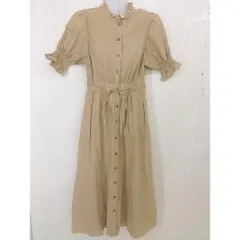 ◇ ◎ one after another NICE CLAUP 半袖 ロング ワンピース サイズF ブラウン レディース  【中古】 【1205130001999】