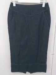 ◇ Emma Taylor エマテイラー スリット 膝下丈 タイト デニム スカート サイズ36 インディゴ レディース  【中古】 【1205190000505】