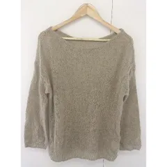 ◇ mysty woman ミスティウーマン モヘヤ混 ニット 長袖 セーター サイズF ベージュ レディース  【中古】 【1205240006167】