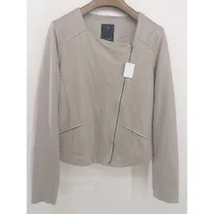 ◇ AZUL BY MOUSSY アズール バイマウジー ジップアップ 長袖 ノーカラー ジャケット サイズ M ベージュ レディース  【中古】 【1205270000265】