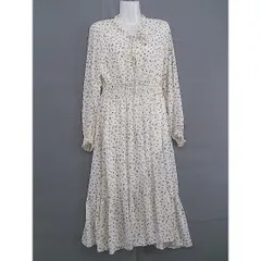 ◇ LODISPOTTO ロディスポット 花柄 長袖 ロング ワンピース サイズM アイボリー ブラック レディース  【中古】 【1205300000579】