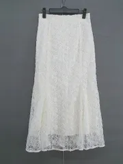 ◇ MOUSSY マウジー 総刺繍 ロング フレア スカート サイズ1 アイボリー レディース  【中古】 【1205310002211】