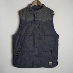 MOMOTARO JEANS 桃太郎ジーンズ デニム シャンブレー カウボーイ 中綿 ベスト K015081 紺 サイズ 44 329P★4