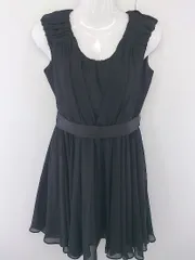 ◇ ◎ LODISPOTTO ロディスポット シフォン ノースリーブ 膝丈 ワンピース サイズM ブラック レディース  【中古】 【1206030002659】