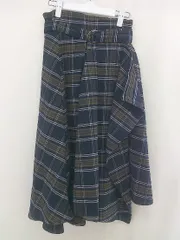 ◇ ◎ PAGEBOY ページボーイ ALICIA ベルト付 チェック ロング ラップ 巻き スカート サイズF ネイビー カーキ レディース  【中古】 【1206030005254】のサムネイル