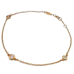 TIFFANY＆Co.　ティファニー　ブレス　バイザヤード　ダイヤ　3石　チェーン　750　K18　PG　ピンクゴールド