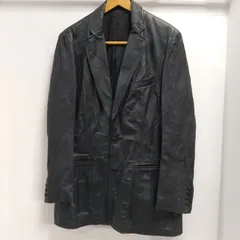 ks58◆ カーコート vintage  Lサイズ レザージャケット  豚革  メンズ ブラック 胸ポケット有り