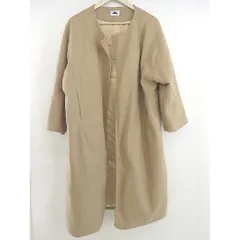 ■ ABITOKYO アビトーキョー 中綿 ノーカラー 長袖 コート サイズF ライトブラウン レディース  【中古】 【1206090006444】