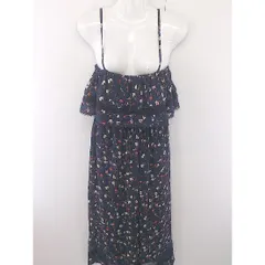 ◇ Heather ヘザー 花柄 オフショル ノースリーブ オールインワン サイズF ネイビー オレンジ系 ホワイト レディース  【中古】 【1206090002026】