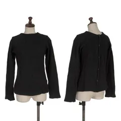 ローブドシャンブル コムデギャルソンrobe de chambre COMME des GARCONS  製品染め後ろ開きニットカーディガン 黒M位