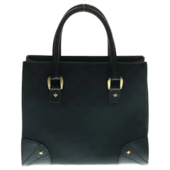 GUCCI (グッチ) GGキャンパス ジャガード ハンドバッグ ブラック 120895