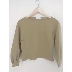 ◇ BEAUTY&YOUTH ビューティ&ユース UNITED ARROWS 長袖 ブラウス カットソー ライトブラウン レディース  【中古】 【1206090008066】
