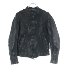 ISAMU KATAYAMA BACKLASH (イサムカタヤマバックラッシュ) Single Rider Jacket フロントジップアップ シングルライダースジャケット カウレザージャケット ブラック 1447-01のサムネイル