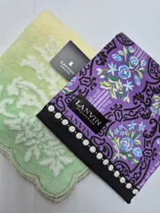 【新品】LANVIN レディースハンカチ & タオルハンカチ セット