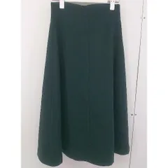 ◇ muller of yoshiokuboミュラー オブ ヨシオクボ 膝下丈 フレア スカート サイズ36 ダークグリーン レディース  【中古】 【1206100007065】