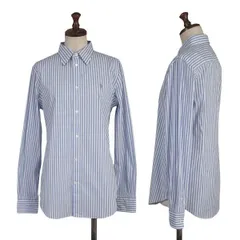 ポロラルフローレンPOLO RALPH LAUREN ポニー刺繍ストライプ長袖シャツ 青白8