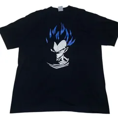 XL ドラゴンボール ベジータ ブルー オーバーサイズ ビッグプリント キャラクター キャラT ストリート ブラック 黒 Tシャツ レディース ユニセックス メンズ 古着 半袖