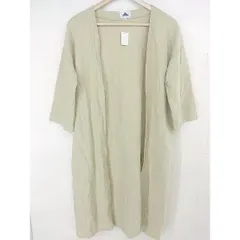 ◇ ABITOKYO アビトーキョー 八分袖 ロング カーディガン サイズM グリーン レディース  【中古】 【1206110000414】