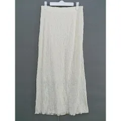 ◇ natural couture NICE CLAUP ロング タイト ナロー スカート サイズF ホワイト系 レディース  【中古】 【1206110000094】