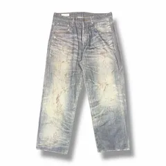 ZARA ウォッシュ転写プリントバギーデニムパンツ ジーンズ ザラ インディゴ 36 （6235M）