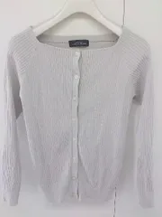 ◇ green label relaxing スクエアネック ニット 長袖 カーディガン カットソー 表記なし ライトグレー レディース  【中古】 【1206140005243】