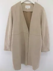 ◇ fredy emue フレディ エミュ 長袖 ノーカラー コート サイズ36 ベージュ レディース  【中古】 【1206140001849】