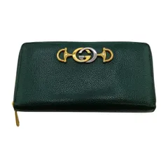◎◎GUCCI グッチ ズゥミ ラウンドファスナー 長財布 570661 1147 グリーン