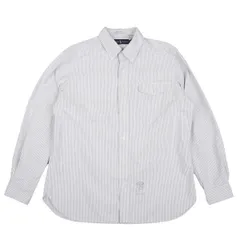 ポロラルフローレンPOLO RALPH LAUREN オックスフォードストライプボタンダウンシャツ 白サックスLL