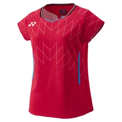 YONEX(ヨネックス) ウィメンズゲームシャツ(フィットシャツ) テニス・バドミントン ウェア(ウィメンズ) (20915)、(364)ジャパンレッド