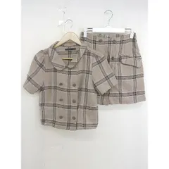 ◇ Heather ヘザー チェック ジャケット キュロットパンツ セットアップ サイズ F ベージュ ブラック マルチ レディース  【中古】 【1206170002212】