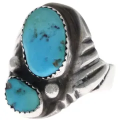 INDIAN JEWELRY (インディアンジュエリー) NAVAJO Silver Ring ナバホ族 ターコイズ シルバーリング シルバー