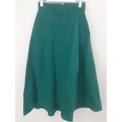 ◇ nano&co ナノアンドコー nano universe ロング フレア スカート サイズ36 グリーン系 レディース  【1206170010644】