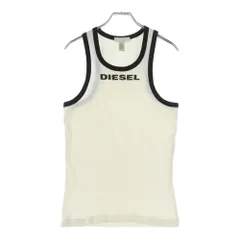 DIESEL (ディーゼル) LOGO PRINT TANK TOP ロゴプリントタンクトップ ホワイト