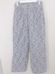 ◇ select MOCA セレクト モカ 総柄 ツータック パンツ サイズS パープルグレー系 レディース  【中古】 【1206200003479】