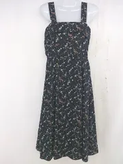 ◇ pumpkin 花柄 ロング ワンピース サイズM ブラック系 レディース  【中古】 【1206200002779】