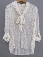 ◇ BEAUTY & YOUTH UNITED ARROWS 総柄 長袖 ブラウス カットソー ベージュ ブラック レディース  【中古】 【1206200000676】