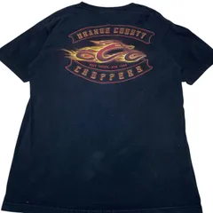 L オレンジカウンティチョッパーズ バイカー ニューヨーク ヴィンテージ プリント ブラック 黒 Tシャツ レディース ユニセックス メンズ 古着 半袖