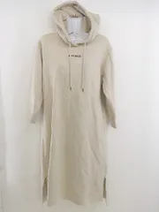 ■ CIAOPANIC TYPY チャオパニックティピー 裏起毛 長袖 膝下丈 パーカーワンピース サイズONE ベージュ レディース  【中古】 【1206200006166】