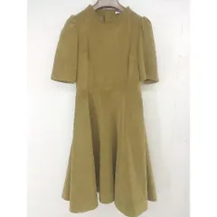 ◇ REDYAZEL レディアゼル 半袖 膝丈 ワンピース サイズM マスタード レディース  【1206210002509】