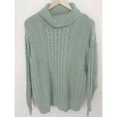 ◇ koe コエ タートルネック ケーブルニット 長袖 セーター サイズ M ミントグリーン レディース  【中古】 【1206210000864】