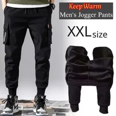 防寒 防寒 カーゴパンツ 2XL 裏起毛 ジョガーパンツ チノパン ブラック 裏ボア 防風 ジャージ ワークパンツ ボトムス ズボン 作業服 仕事着 アウトドア カジュアル スポーツ チノパンツ ミリタリー テーパードパンツ ストリート アメカジ 韓国