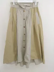 ◇ merlot メルロー ロング フレア スカート ベージュ系 レディース  【中古】 【1206210013406】のサムネイル