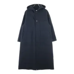 HYKE (ハイク) 24AW フードメルトンコート ウールロングコート ブラック 242-1748のサムネイル
